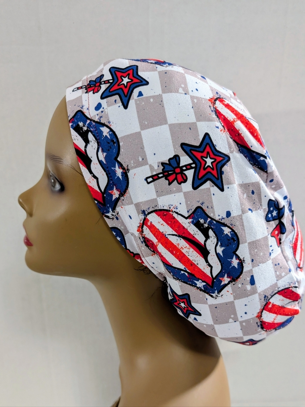 USA,4th Of July, Euro Style Scrub Cap, Scrub Cap